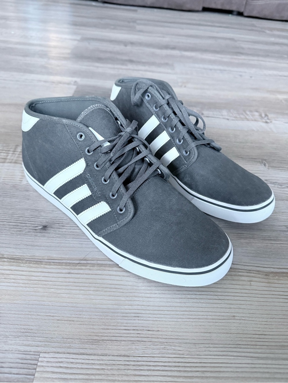Adidas Gray High-Top Sneakers skate shoes size 13